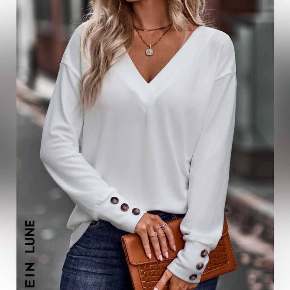 White comfy long sleeve